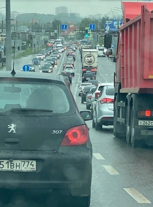 На въезд и выезд из пензенской Терновки образовались огромные пробки