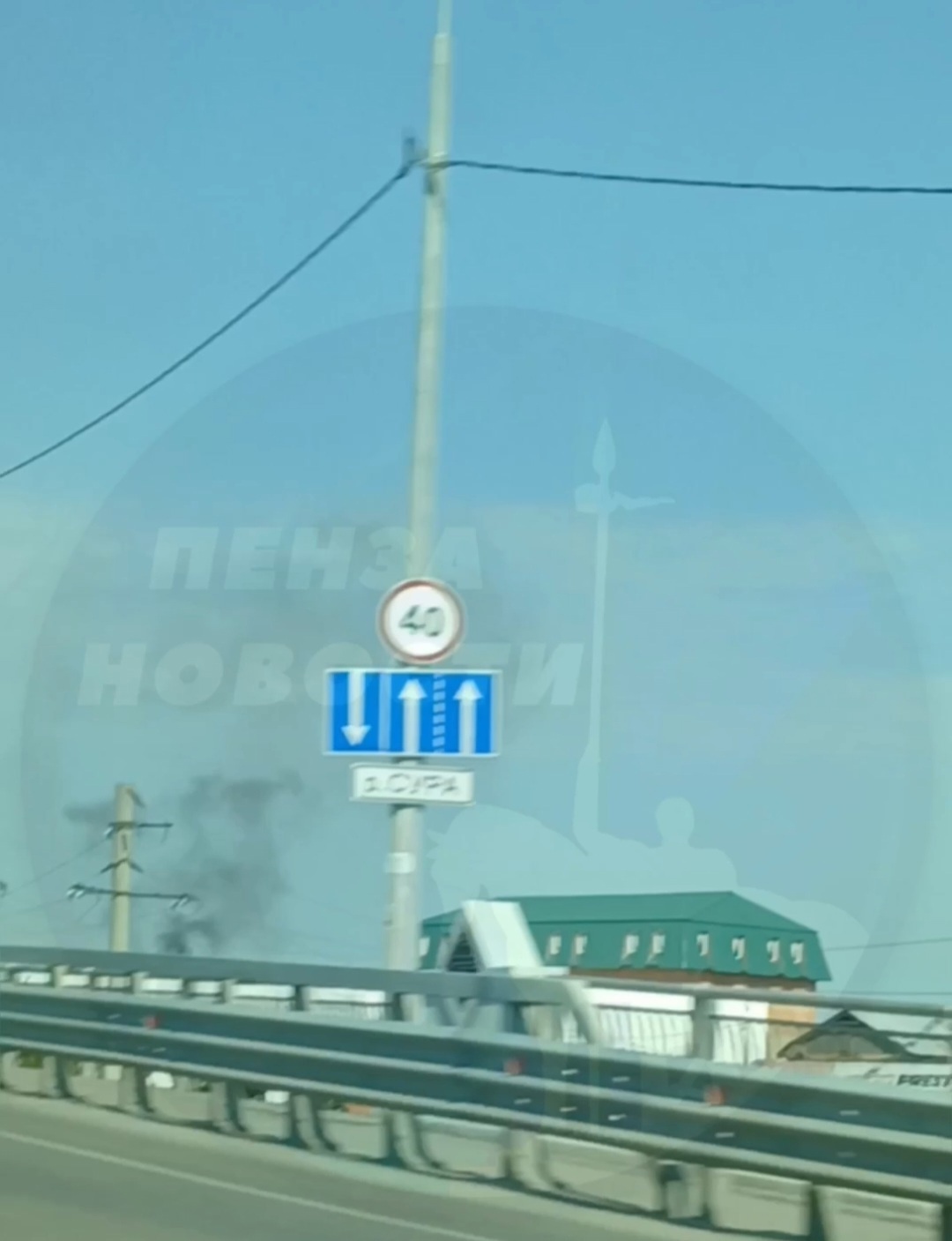Жителей Пензы напугал черный дым в районе автовокзала