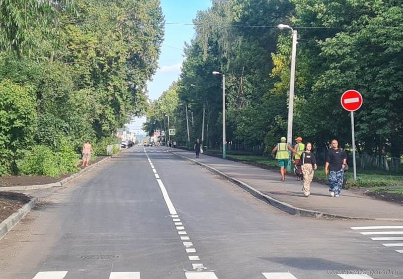 В Пензе дорожную разметку начали наносить на двух отремонтированных улицах