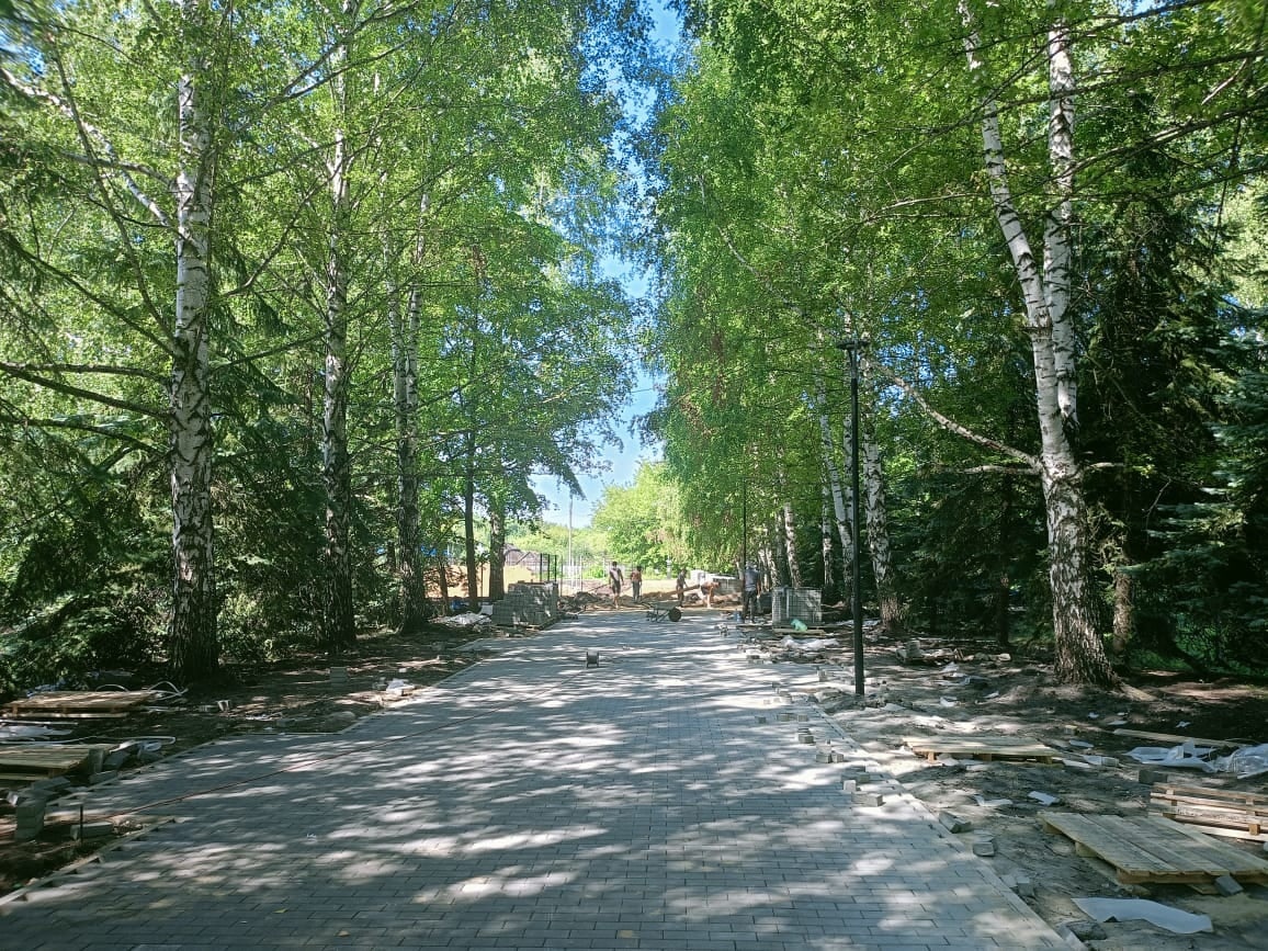 В Сердобске продолжается благоустройство "Берёзовой рощи" и ремонт школы №1