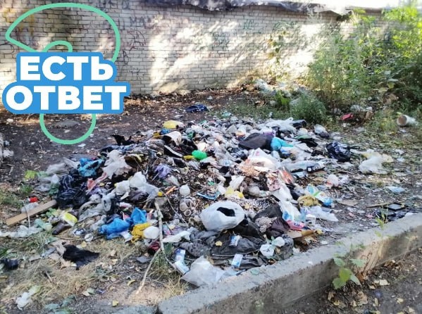 В Кузнецке за зданием бывшего техникума не могут убрать стихийную помойку