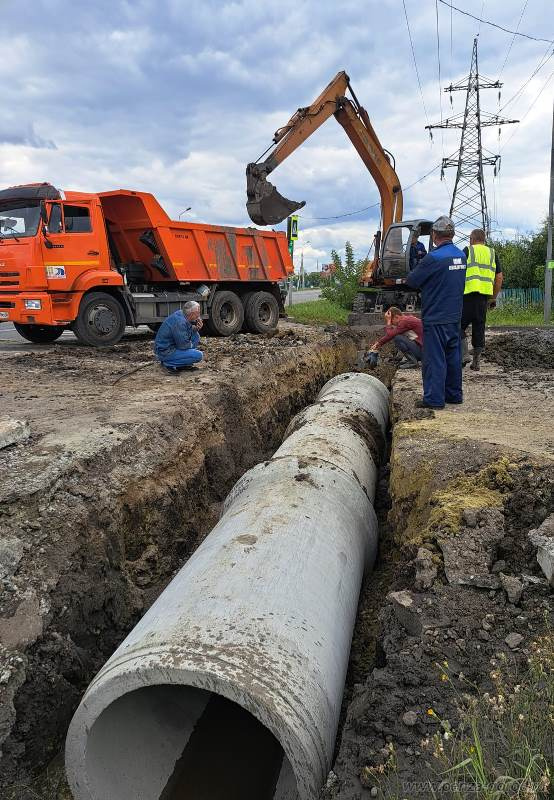 В Пензе заменили водопропускную трубу на перекрестке 40 лет Октября и Львовской