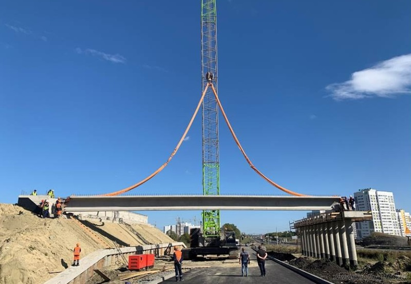 В Пензе продолжают строительство дороги по улице Генерала Глазунова