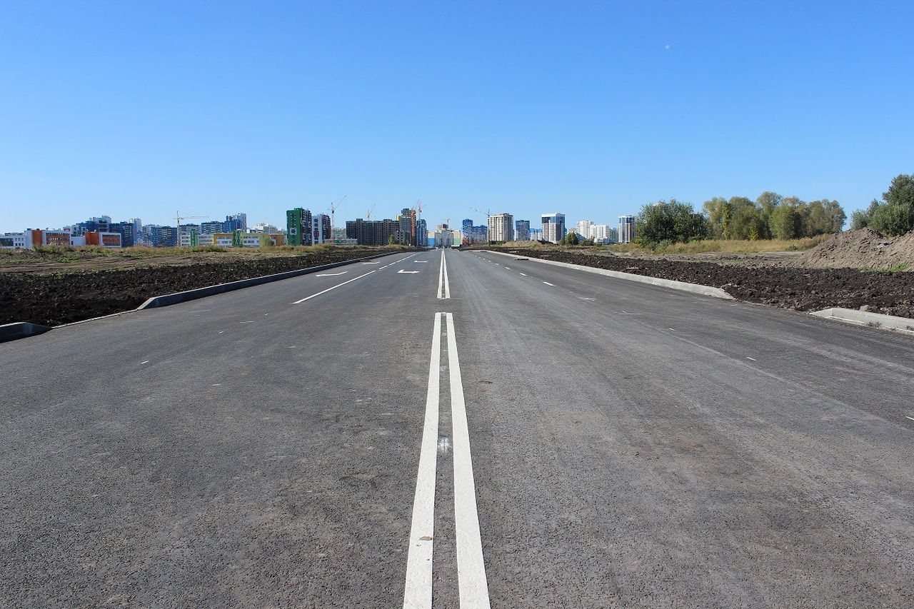 В пензенском Спутнике нанесли разметку термопластиком на новой дороге