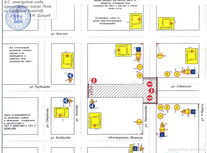 В Пензе ограничат движение транспорта по улице Куйбышева