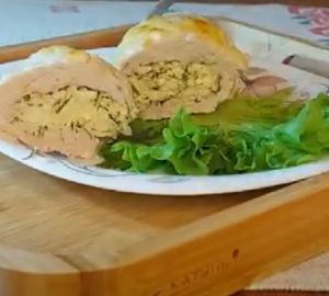 Готовим куриные рулетики с творожной начинкой