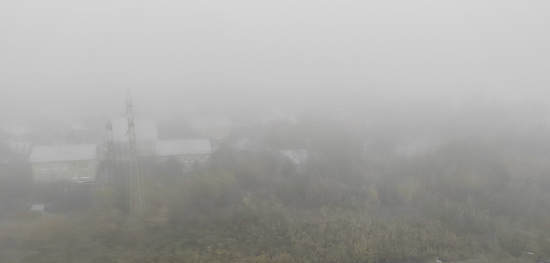 В среду утром Пензу накрыл туман