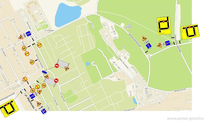 В Пензе запретили проезд по улице Зеленодольской