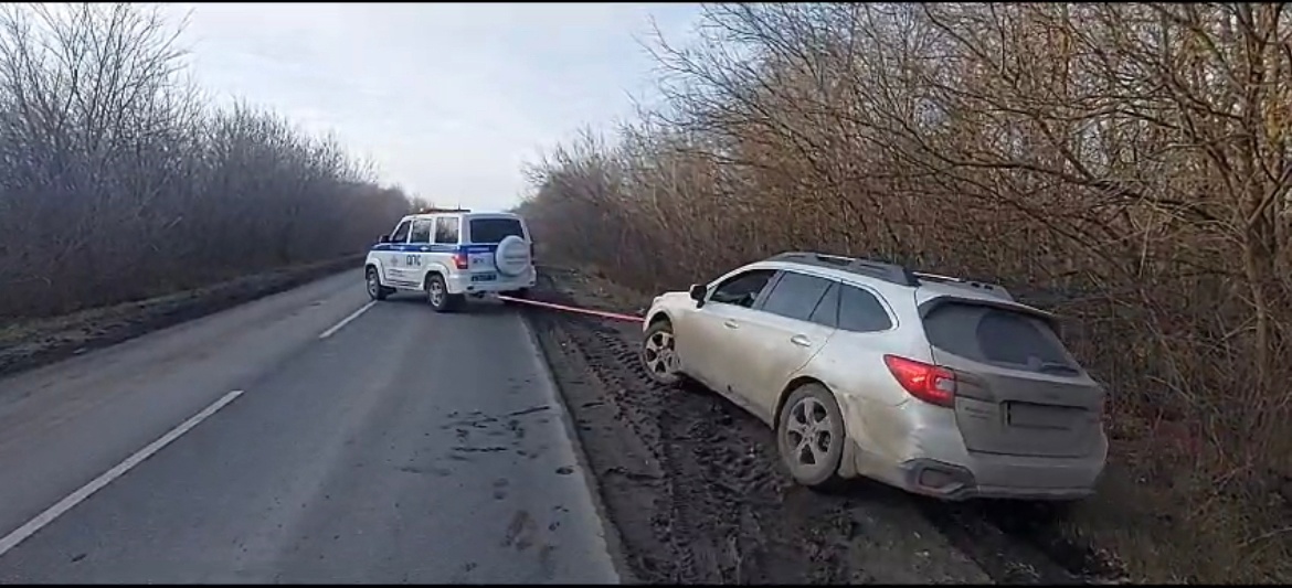 В Нижнеломовском районе сотрудники ГИБДД спасли застрявшую автомобилистку