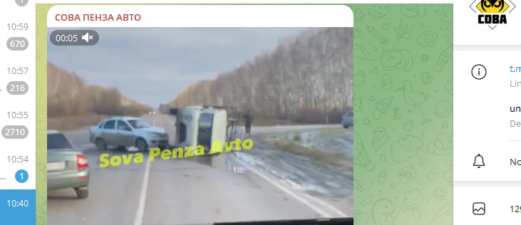 В Лунинском районе на повороте автомобиль перевернулся набок