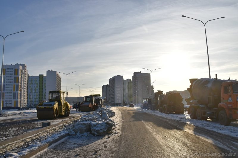 В Пензе строительство путепровода на 624-м км трассы М5 завершено на 80%