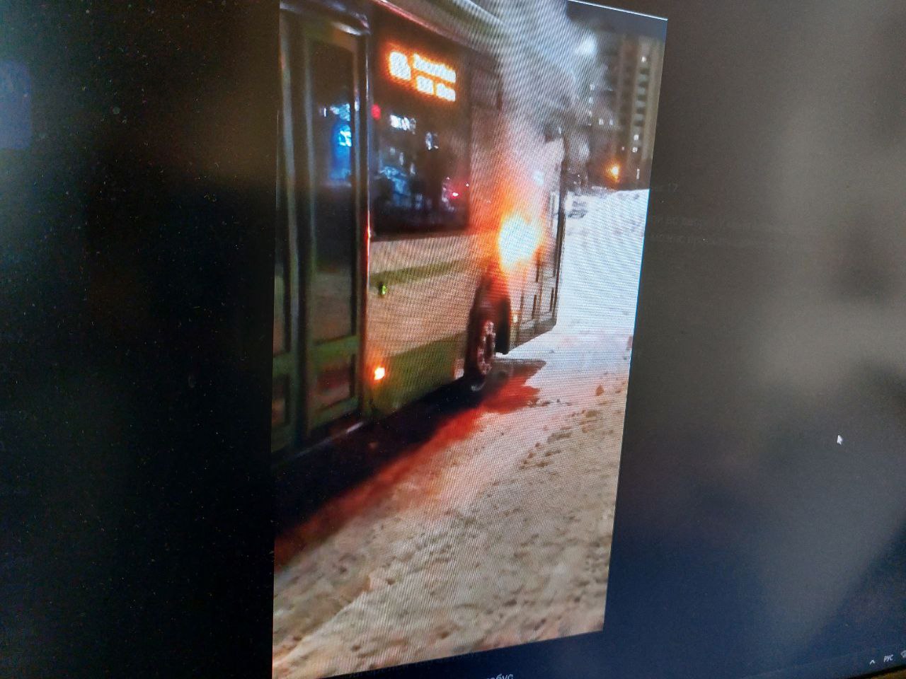 Пензенцы рассказали о горящем автобусе №103