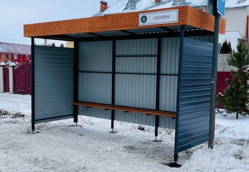 В Пензе на остановках «Гидрострой» и «Сосновка» появились новые павильоны