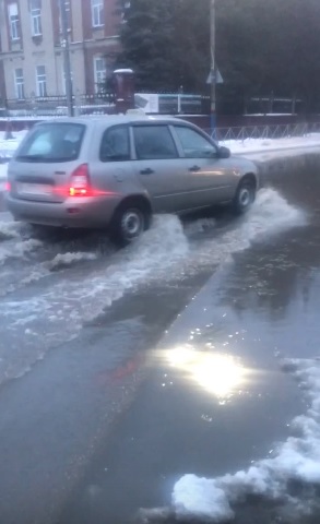 В Сердобске дороги погрузились под воду