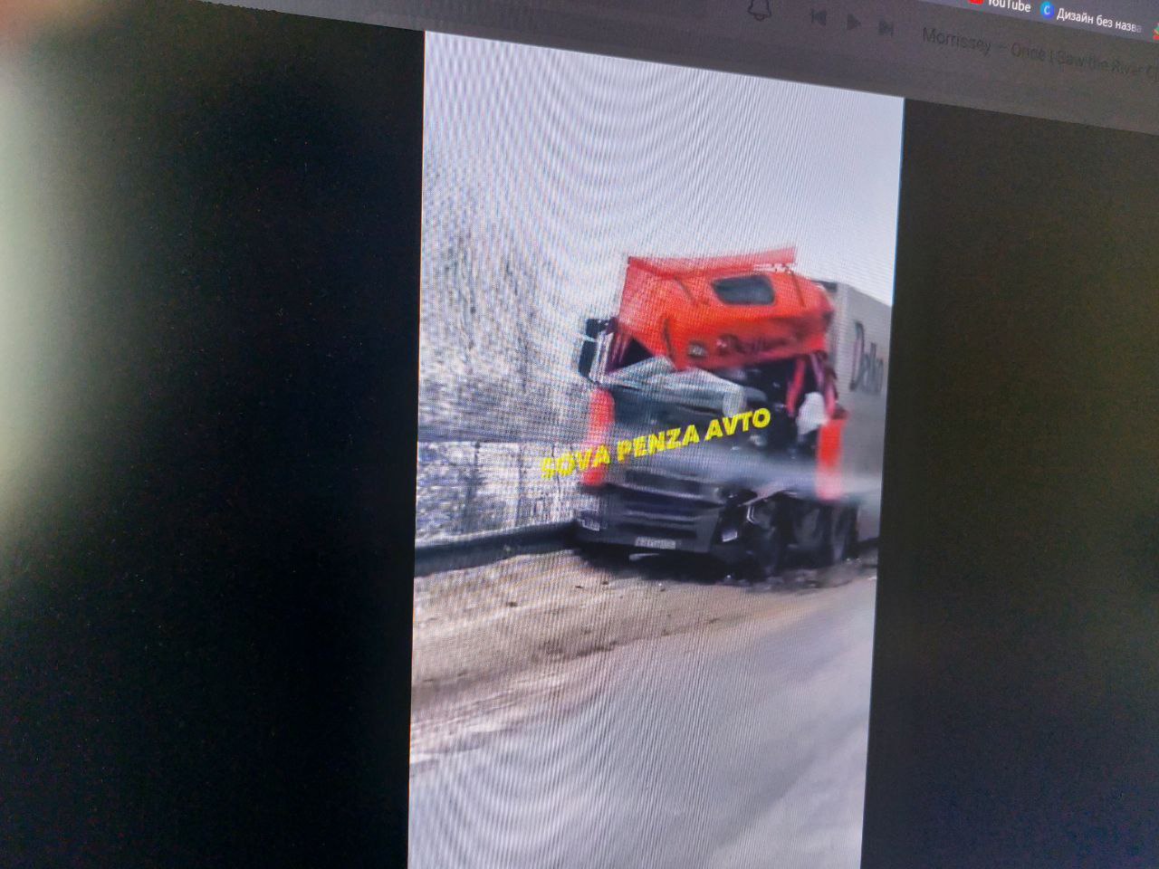 В Пензенской области у фуры расплющило кабину