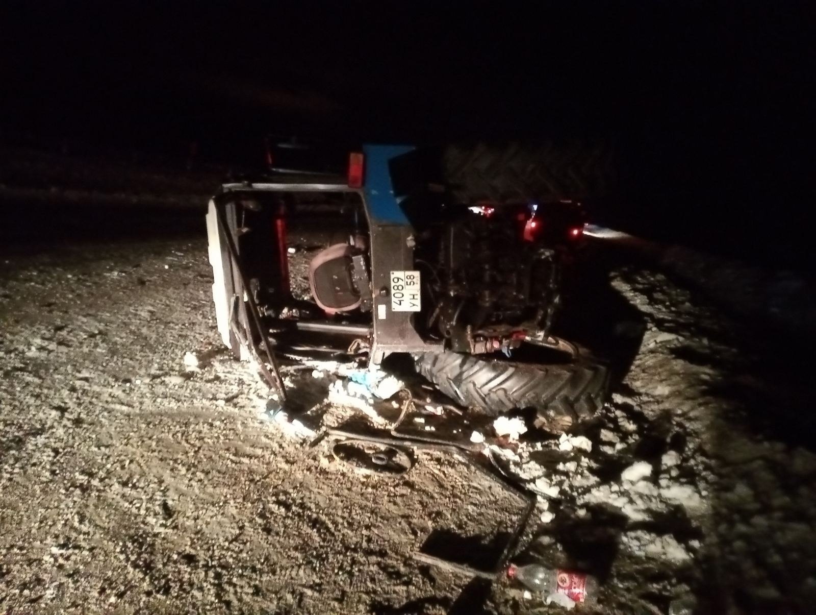 В Городищенском районе тракторист пострадал в ДТП с фурой