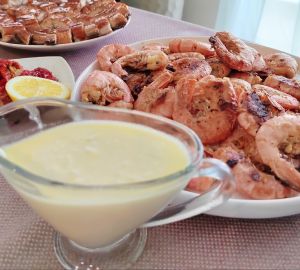 Лангустины в сливочно-сырном соусе