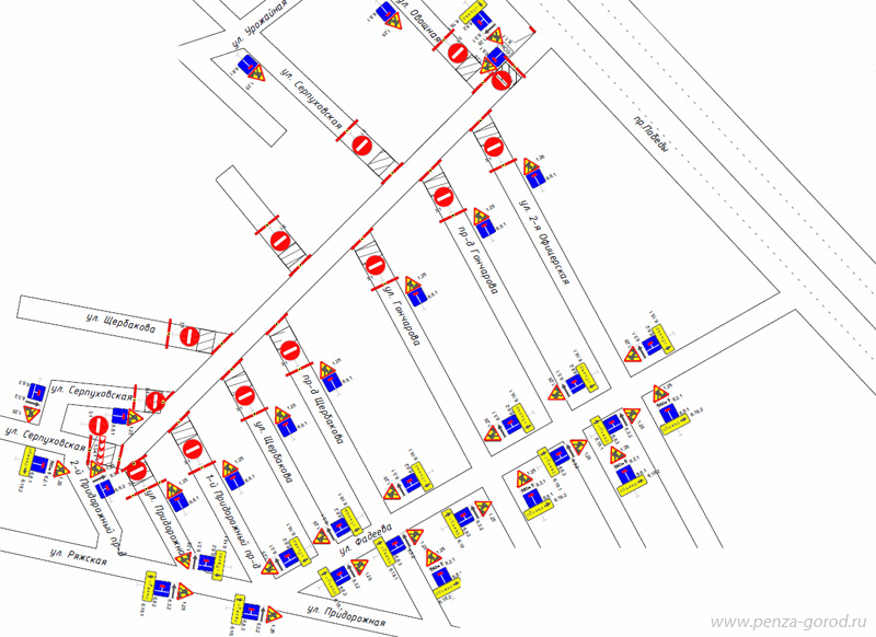 В Пензе на месяц запретили движение по улице Серпуховской