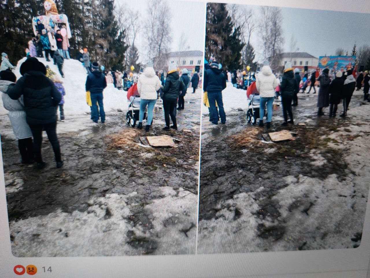 В Спасске горожане боятся сломать ноги из-за дыры на главной площади