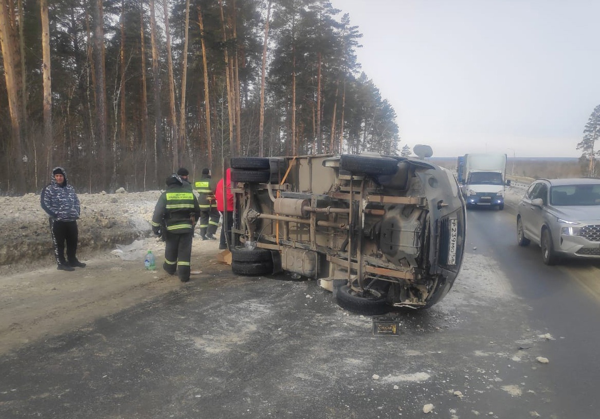 В Городищенском районе на трассе М5 перевернулась «Газель»