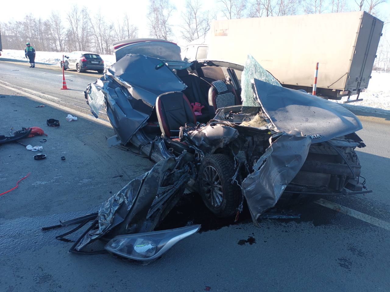 В Мокшанском районе в тройном ДТП с фурой погибли два человека