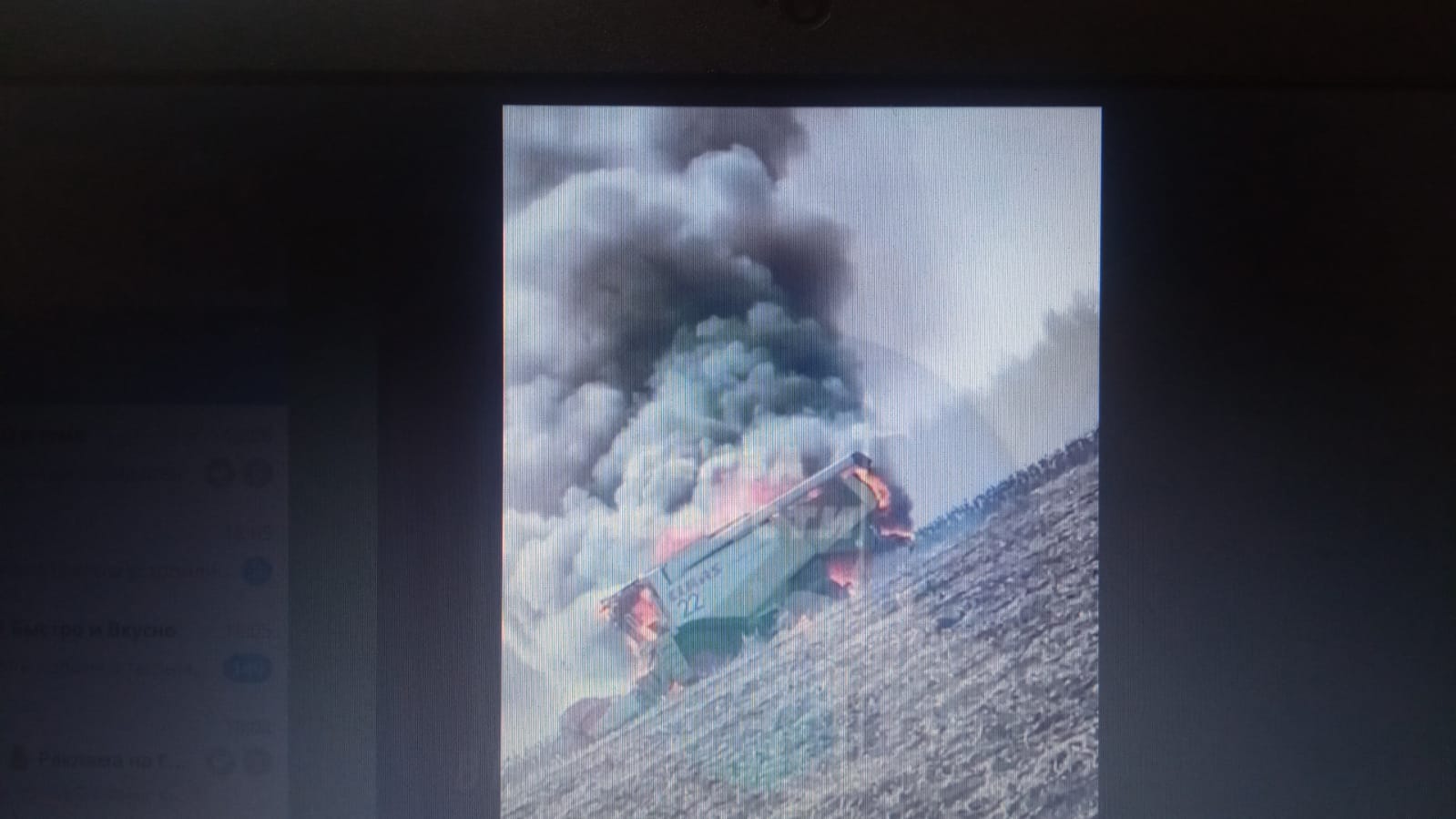 В Пензенской области комбайн охватило пламя