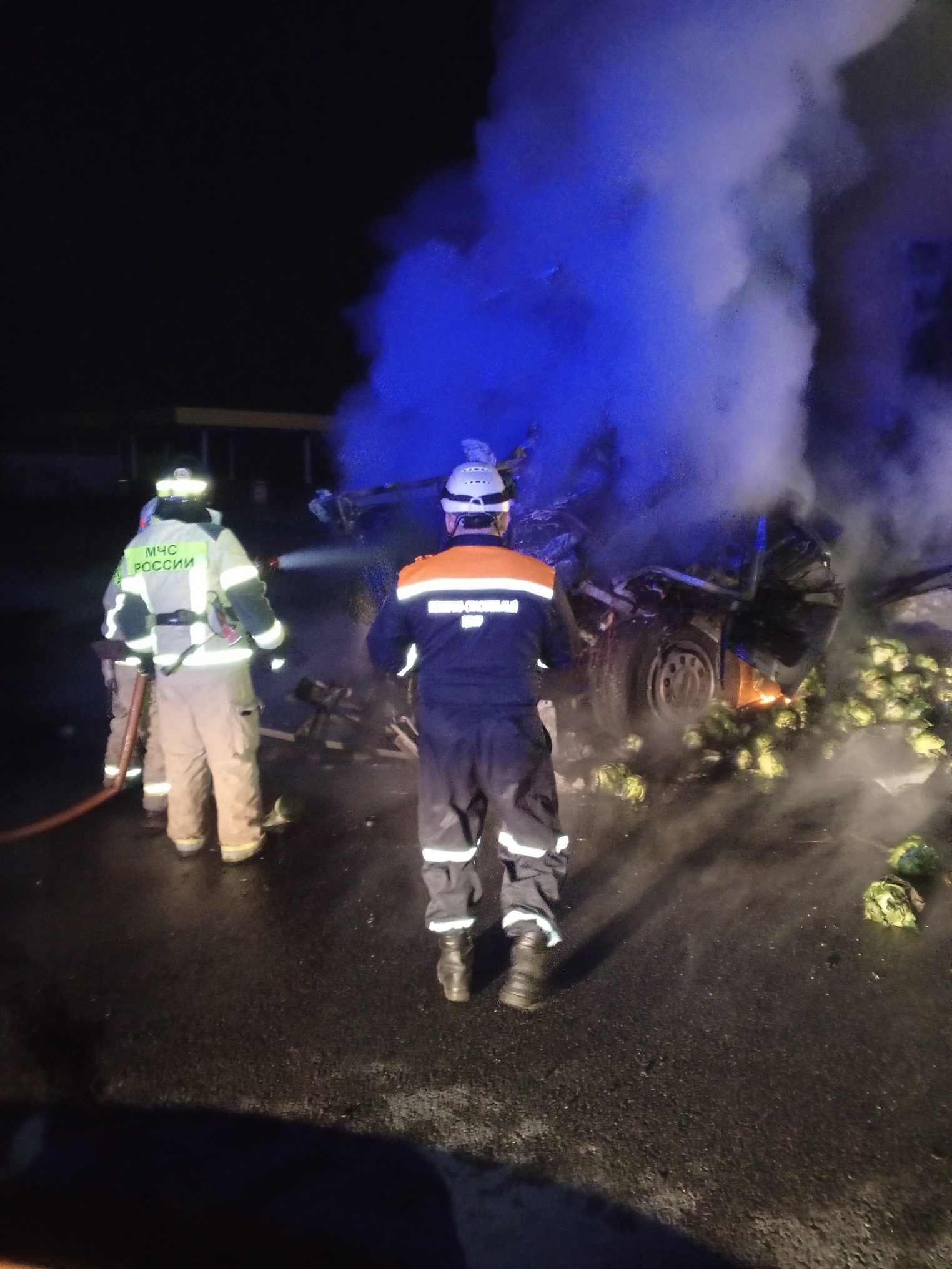 В Бессоновском районе горящее авто тушили 9 пожарных