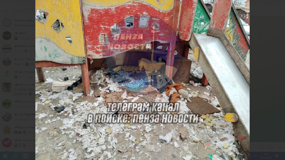 Пензенцы превратили детскую площадку в свалку