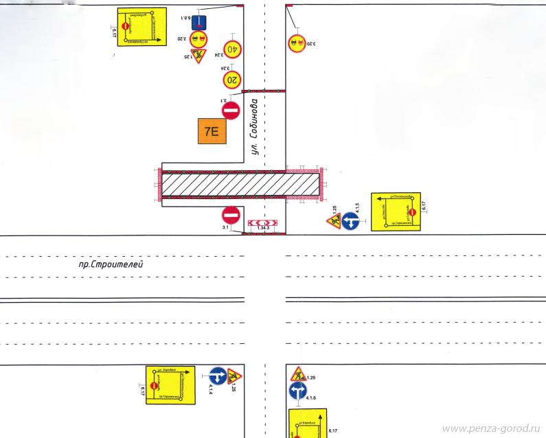 В Пензе на 16 дней перекроют часть улицы Собинова