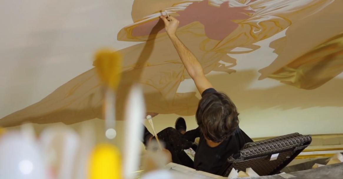 Олег Мельниченко показал, как идет роспись Спасского собора