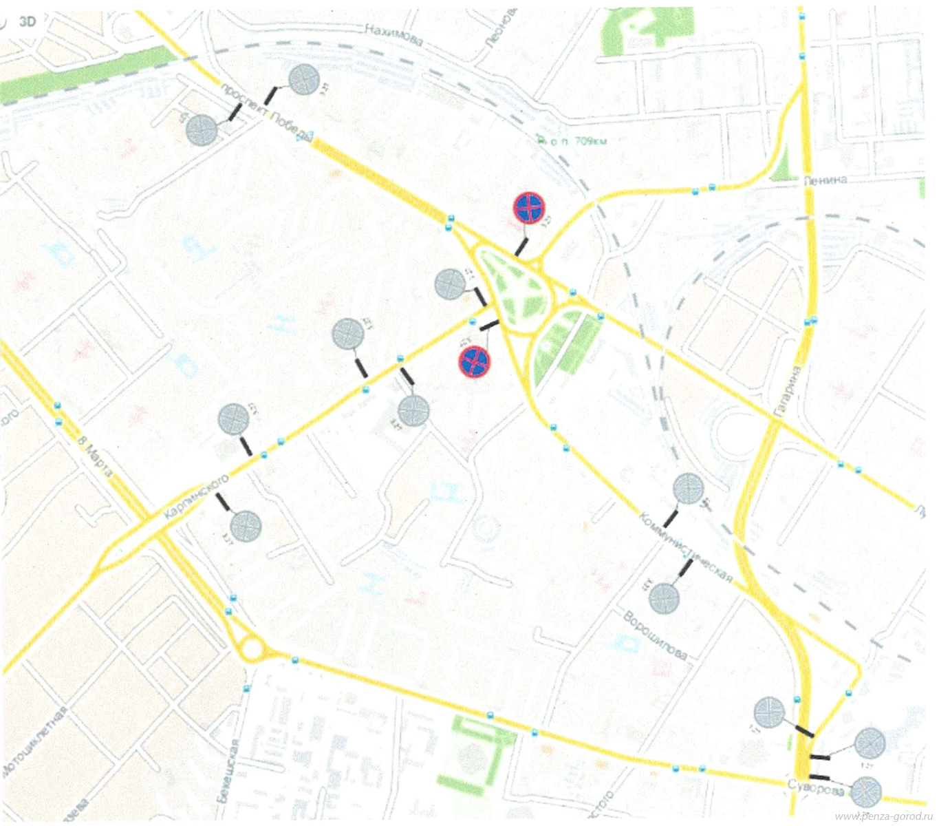 В мэрии Пензы рассказали об организации дорожного движения 9 мая
