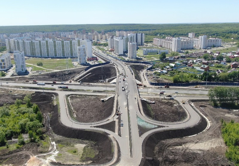 В Пензе строительство транспортной развязки на трассе М5 завершено на 97%