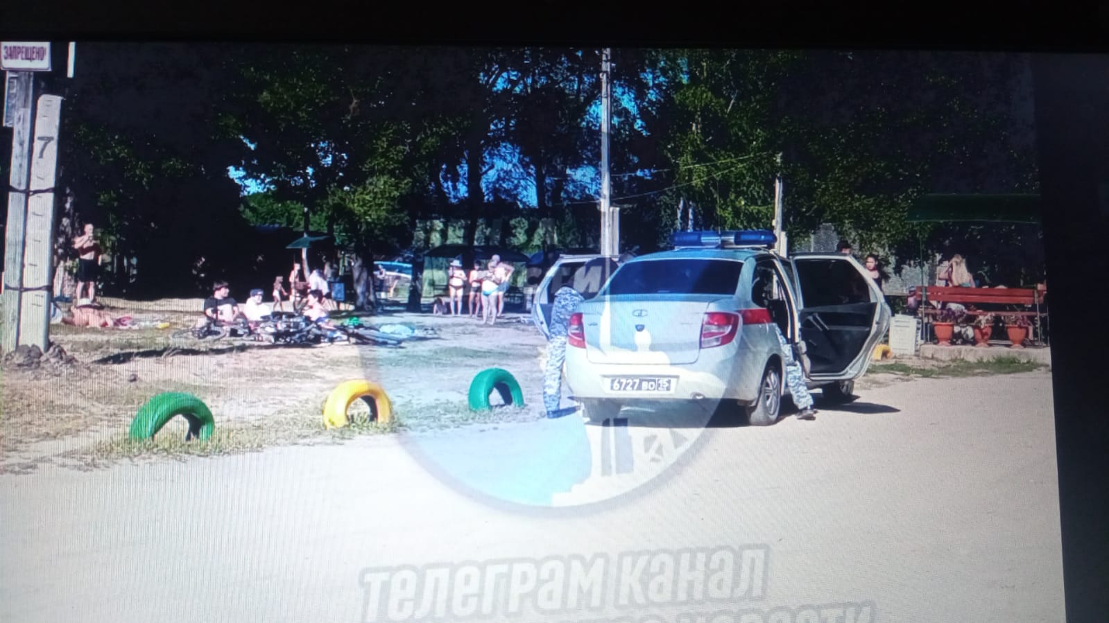 На Ангарском пляже в районе ГПЗ дебошир кидался на отдыхающих