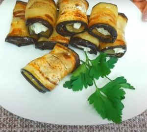 Баклажаны с нежной творожной начинкой