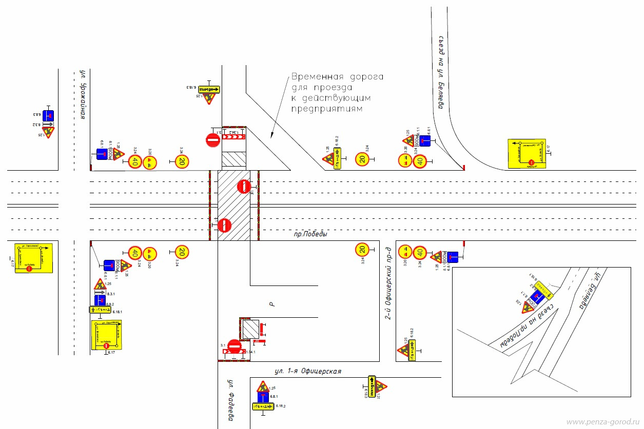 В Пензе ограничат движение машин на проспекте Победы