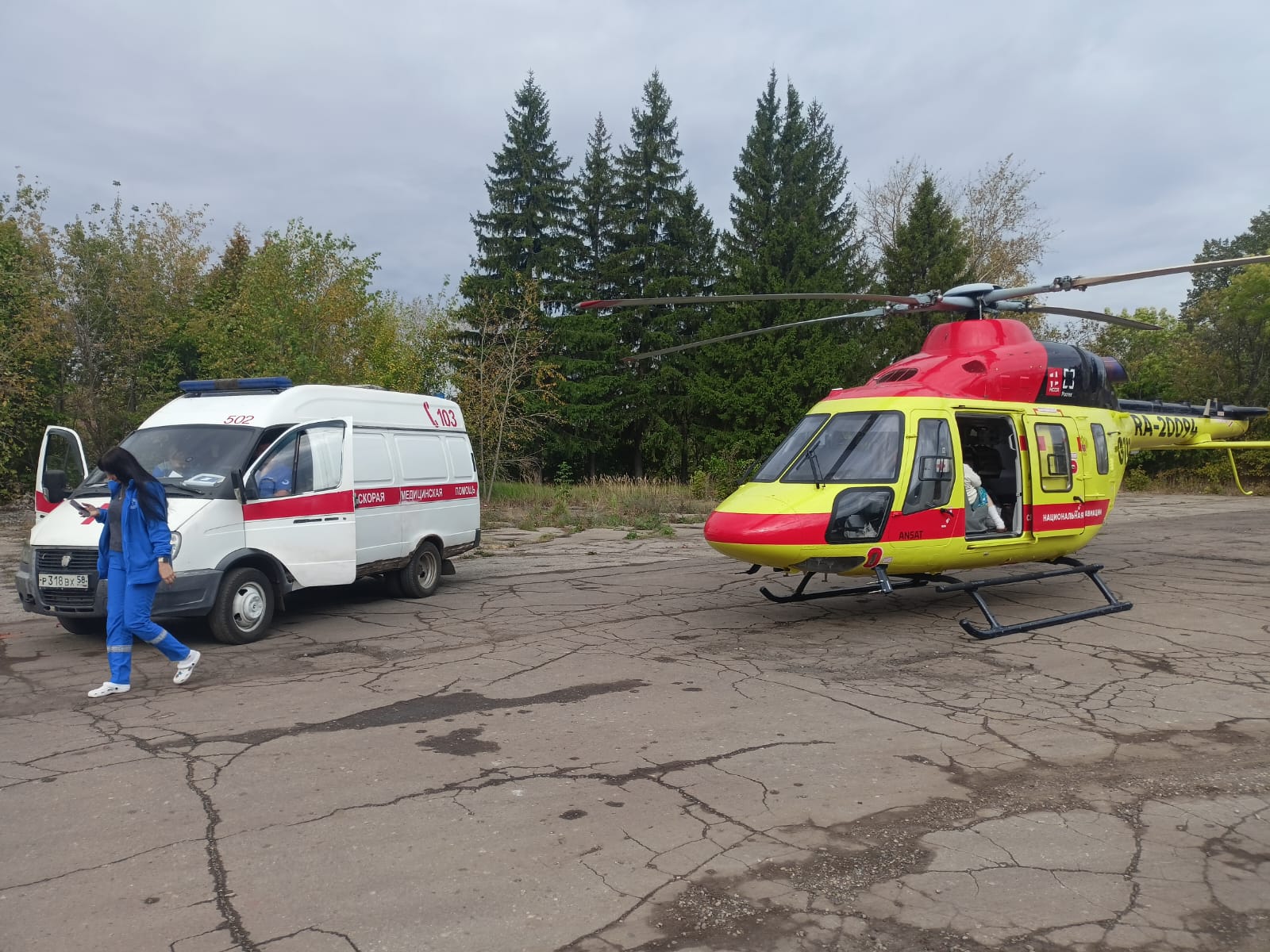 В Пензу за одни сутки трех пациентов доставили на вертолете