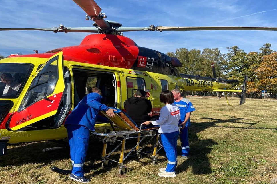 Пензенские врачи доставили пациента с политравмой в областную больницу вертолетом