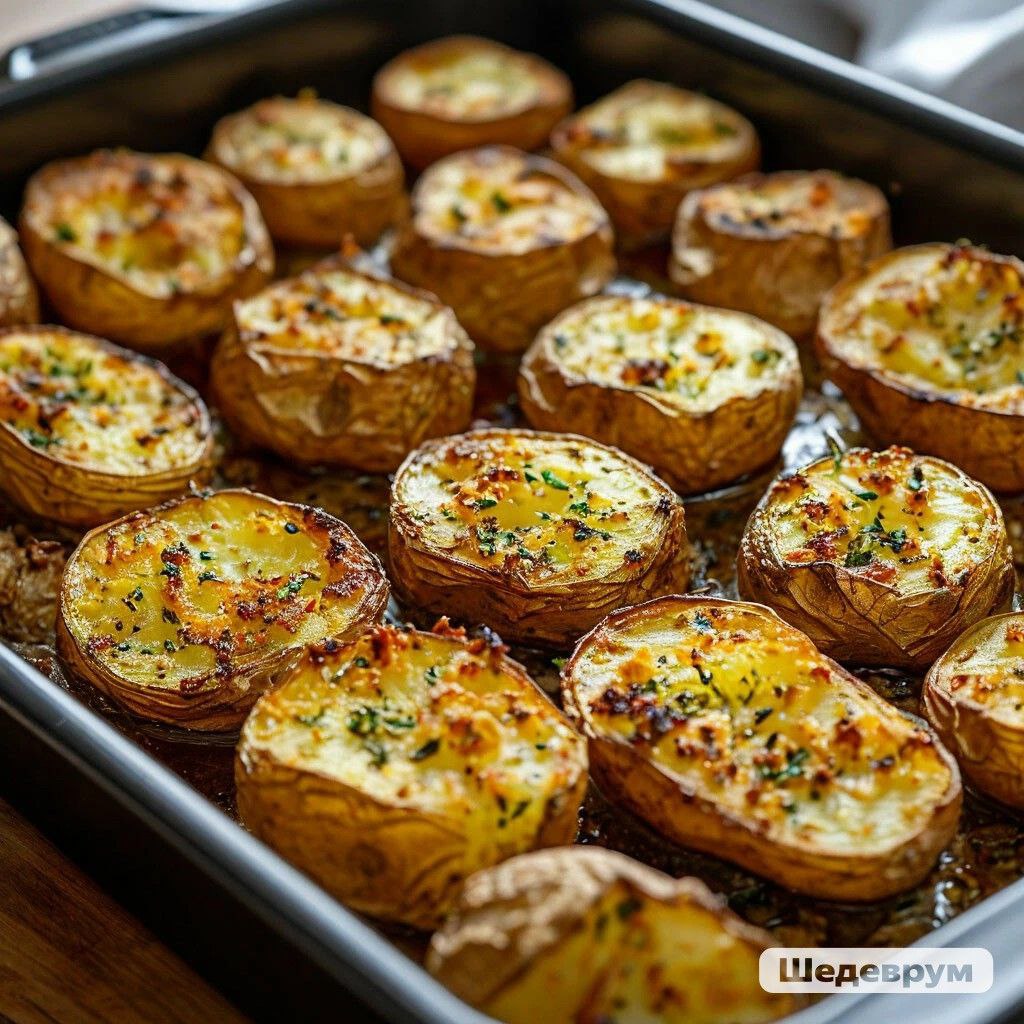 Румяная картошечка, запеченная в духовке с сыром