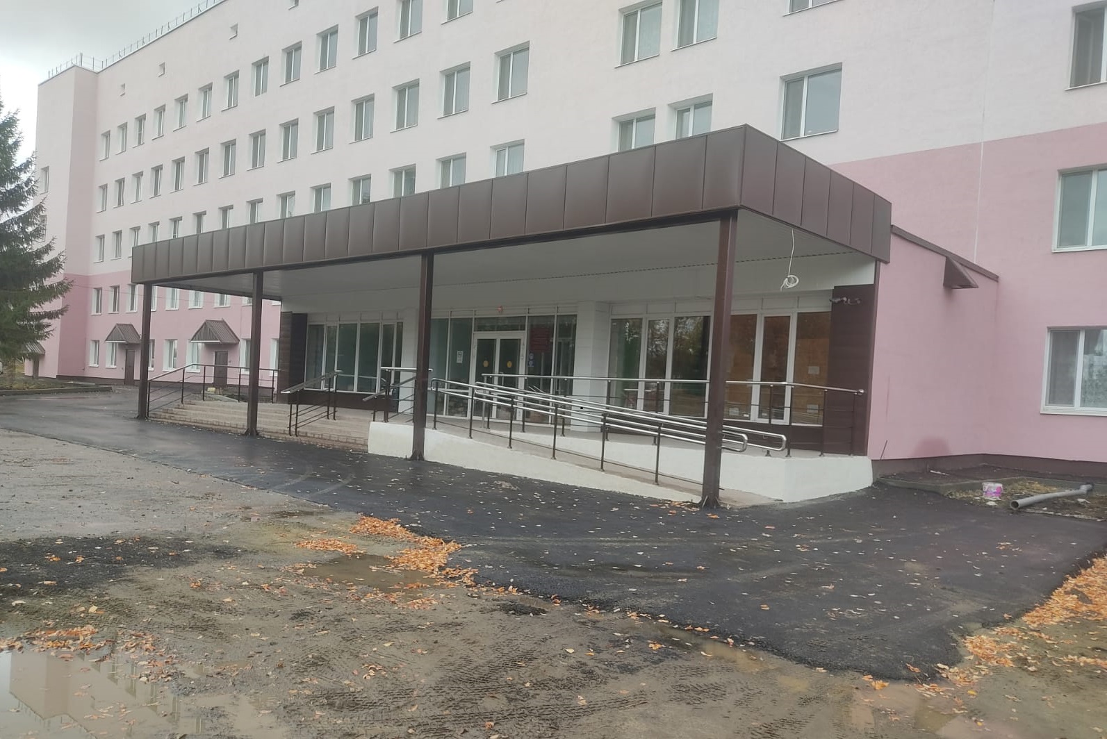 В Белинской районной больнице завершили ремонт входной группы