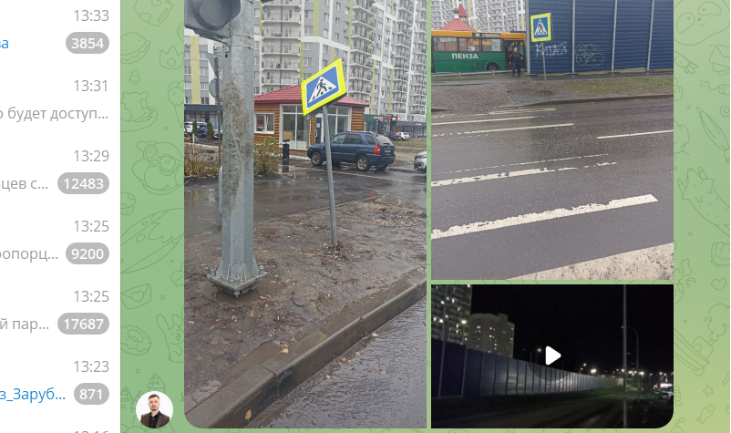 В Пензе штормовой ветер гнет дорожные знаки, ломает крыши и окна