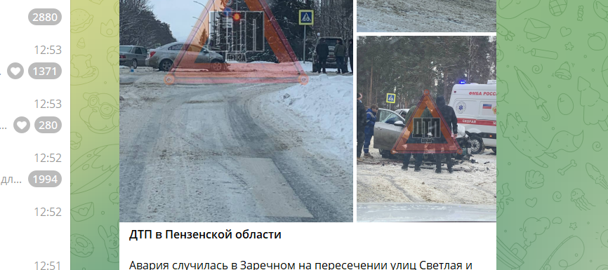 В Заречном произошло лобовое столкновение легковушек, пострадал ребенок