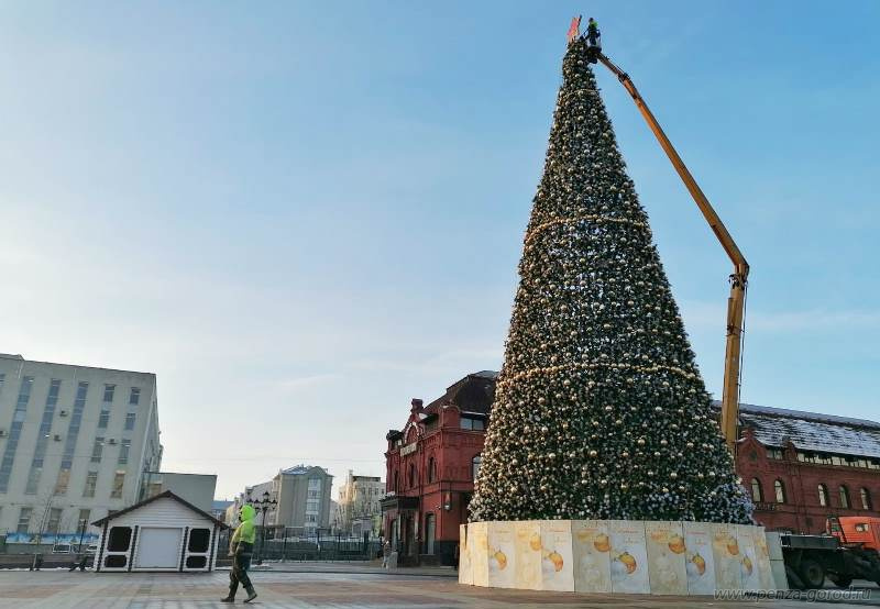 Главная новогодняя елка Пензы почти готова