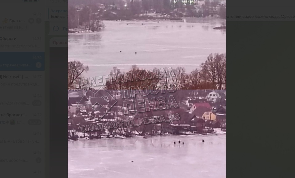 Пензенские рыбаки выходят на лед в плюсовые температуры