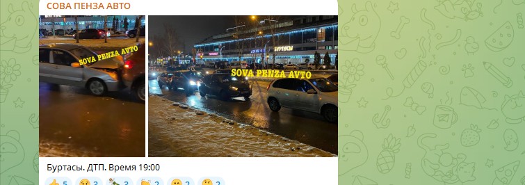 В пензенском Арбеково «паровозиком» столкнулись сразу 5 машин