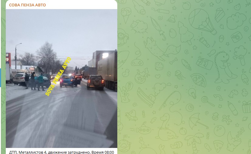 Утреннее ДТП на Металлистов в Пензе затруднило движение