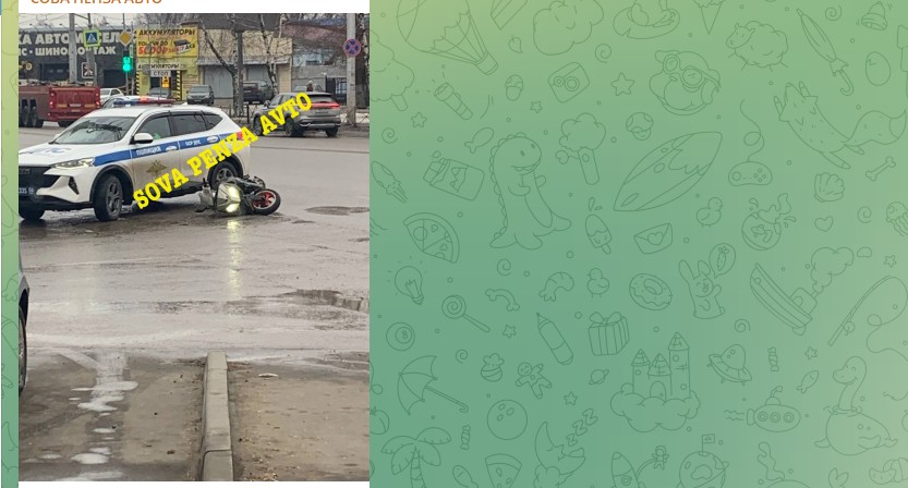 В Пензе произошло ДТП с участием мотоцикла напротив автовокзала