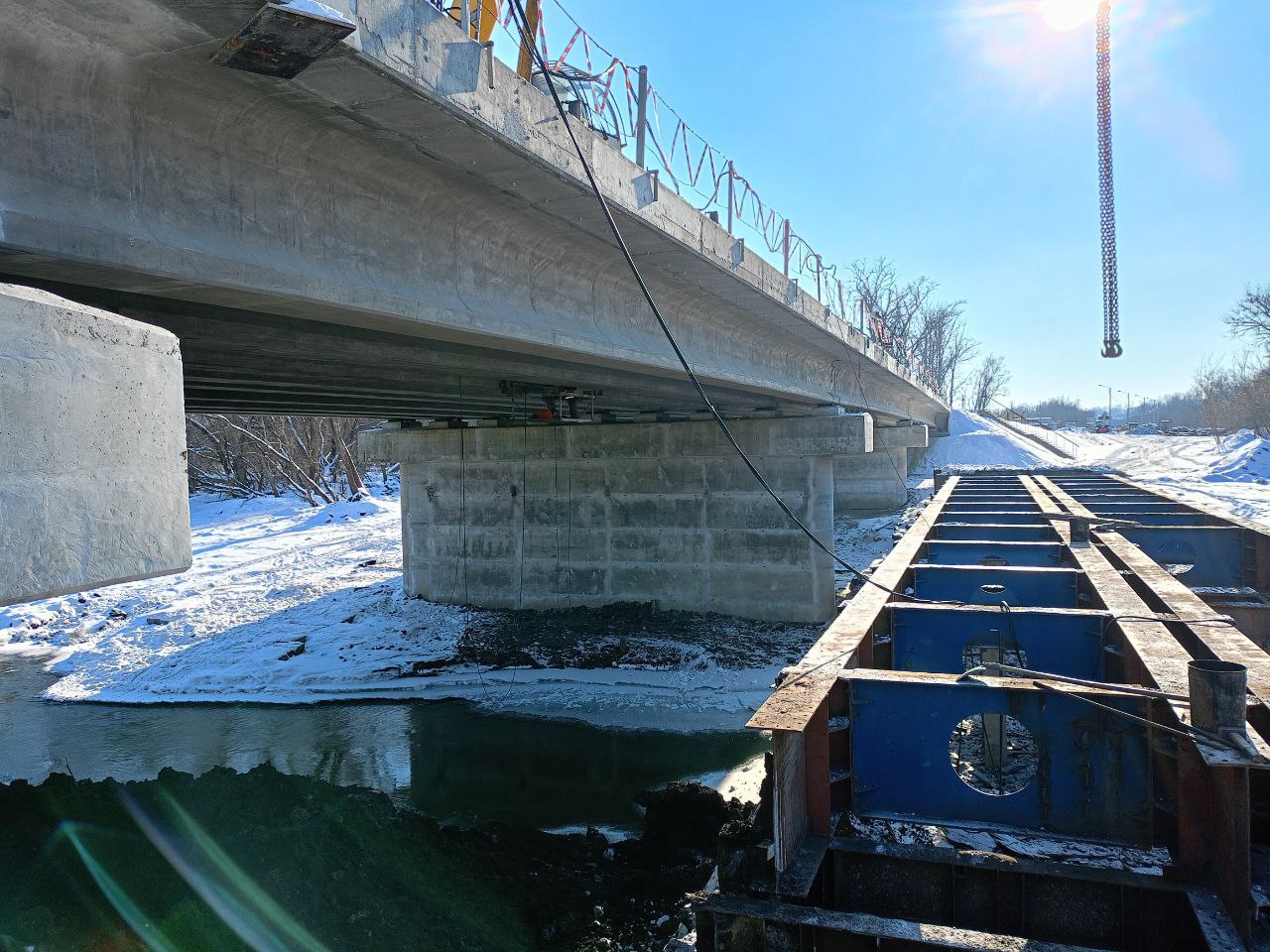 Реконструкция моста через Шукшу в Лунино идет с опережением графика