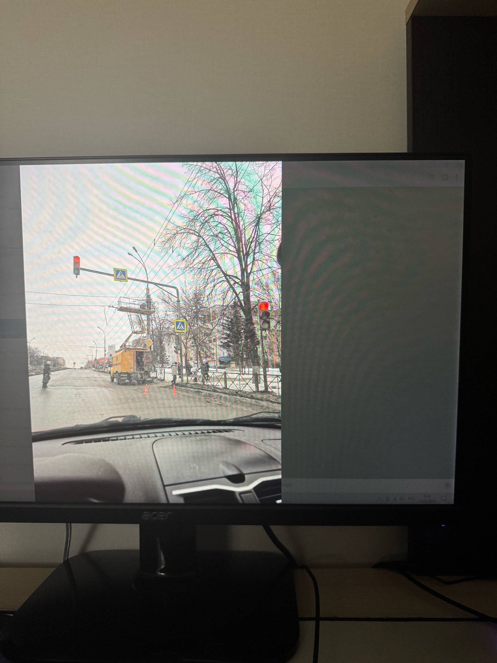 В Пензе на проспекте Победы перекрыта одна полоса