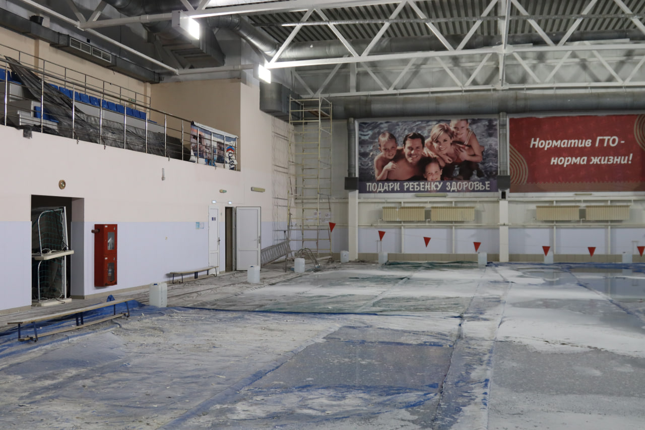 Бассейн в Городище готовится к открытию после ремонта