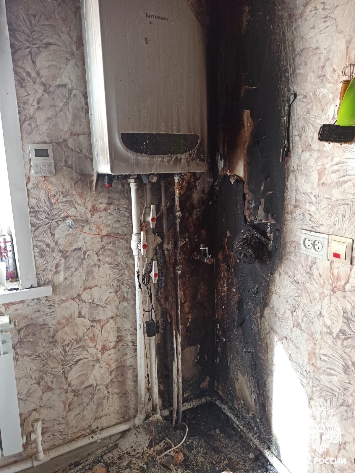 В Кузнецком районе огонь вспыхнул в помещении котельной